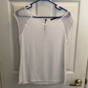 Belldini White Top Blouse Sz Medium